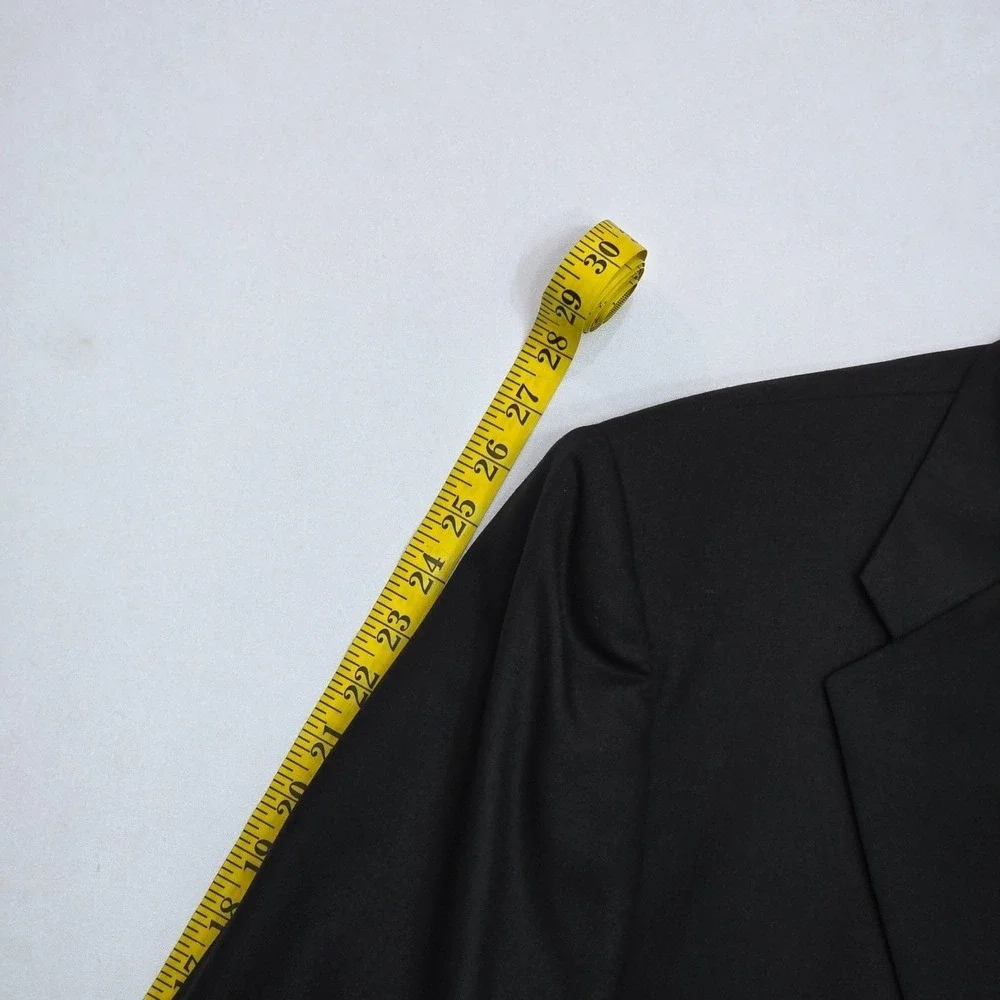 Hickey Freeman Loro Piana Super 130s Wool Tuxedo Jacket Black 44L Modern Madison